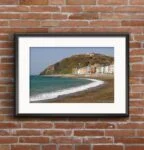 Aberystwyth Cliffs From The Beach Art Print